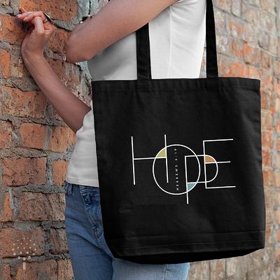 Hope Christian Tote Bags, Bible Scripture Bag, Organic Cotton