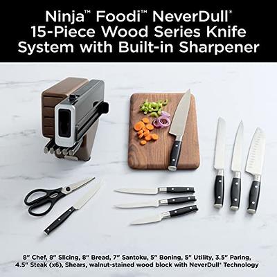 Ninja Foodi NeverDull System Premium 2-pc. German Stainless Steel Chef &  Santoku Knife Set