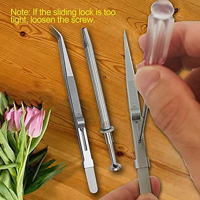 Prong Holder, Professional Stainless Steel Diamond Holder Pick-up Tool Set,  Diamond Claw Tool for Pick Up Gemstones 