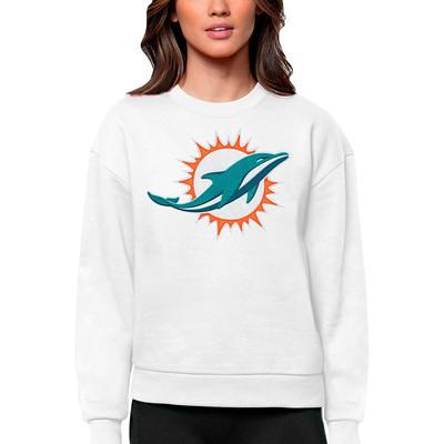 Men's Miami Dolphins Antigua Aqua Victory Pullover Hoodie