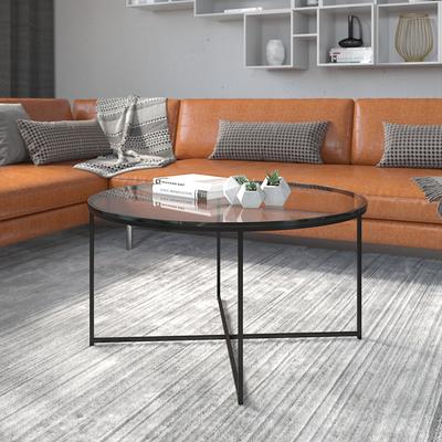 Modern Nesting Sonoma Coffee Table Set - Black Metal Legs - Cooper