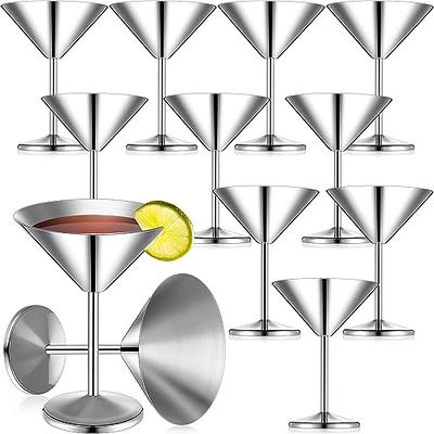 12 Pcs Stainless Steel Martini Glasses 8.5oz Shatterproof Metal Cocktail  Glasses Reusable Metal Wine Glasses 18/8 Mirror Polished Surface Stemware  for RV, Bar, Anniversary, Wedding, Party (Silver) - Yahoo Shopping