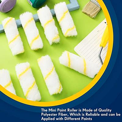 400 Pieces 4 Inch Mini Paint Roller Bulk Small Microfiber Roller