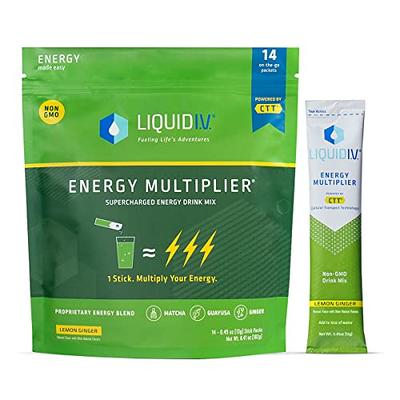 Liquid I.V. Hydration Multiplier - Lemon Lime - Powder Packets, Electrolyte Drink Mix, Easy Open Single-Serving, Non-GMO