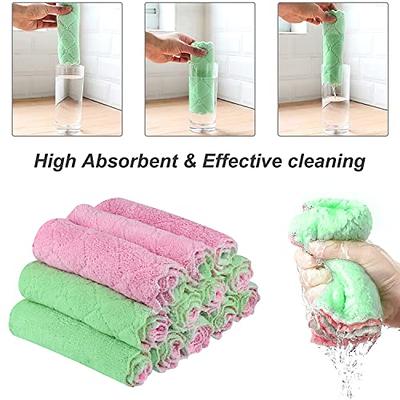 5pcs Kitchen Dish Cloths, Coral Fleece Microfiber Dish Towels