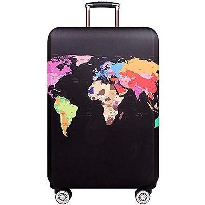 Travel Suitcase Protector African American Girl Stamp Map Elastic  Protective Washable Luggage Cover With Concealed Zipper Suitable For 18-32  Inch