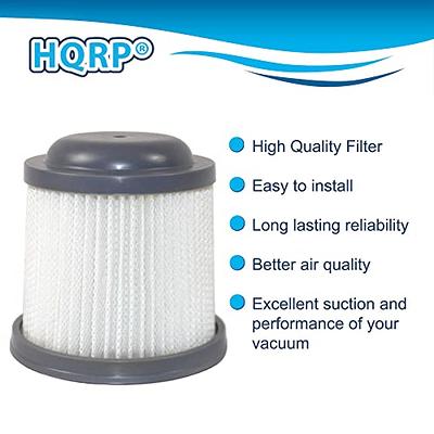 HQRP 2-pack Washable Filter compatible with Black & Decker HFVB320J27,  HFVB315J22 DUSTBUSTER, HFVAB320JC26 Car Lithium FLEX Hand Vacuum PVF110