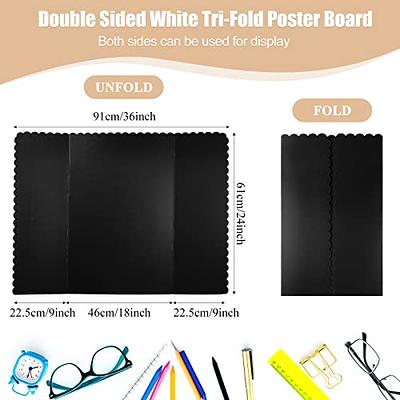 Kosiz 6 Pcs Tri Fold Presentation Board Portable Trifold Display Exhibition  Board Corrugated Lightweight Poster Board for School Business Presentations  Projects Memorial Photo (Black, 24 x 36'') - Yahoo Shopping