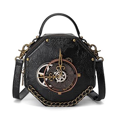 Gothic Crossbody Bag Mini Messenger Bags Goth purse With Adjustable Straps