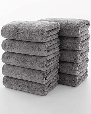 Glamburg 6 Pack Bath Towels 24x48 100% Cotton for Hotel Spa Gym