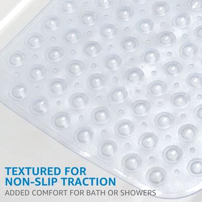 SlipX Solutions Solid Black Extra Large Square Shower Stall Mat 27 x 27