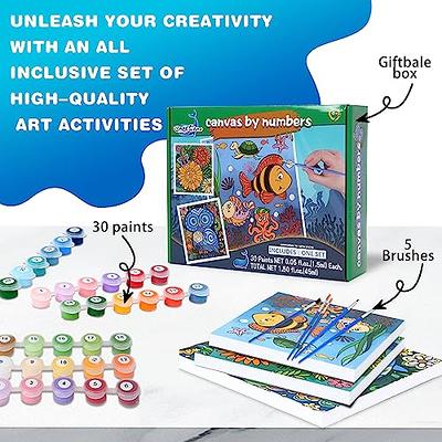 Paint by Numbers Kit for Kids and Adults, Art Supplies for Kids 6-12, Painting  Kits