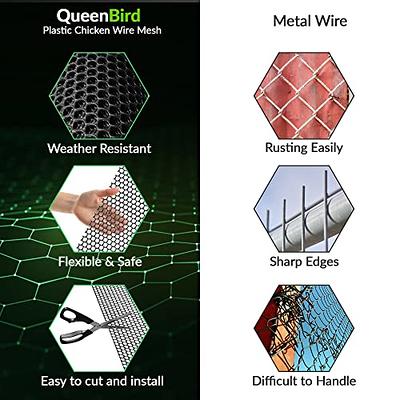 15.7″ x 10FT Green Plastic Chicken Wire Fence Mesh, Hexagonal