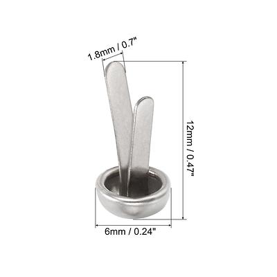 PATIKIL 6x12mm Mini Brads Paper Fasteners, 100 Pack Round Brads