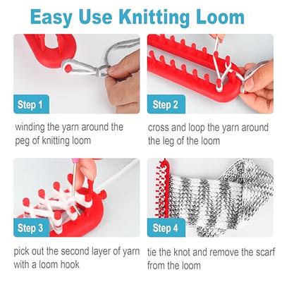 Knitting Looms Set for Scarf with Knitting Crochet Hooks Knitting