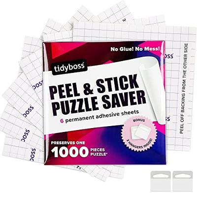 ENYACOS 16 Sheets Puzzle Saver Peel & Stick Adhesive Paper for Large  Puzzles, Preserve 2 x 1000 Pieces Puzzles - Use These Puzzle Glue Sheets to