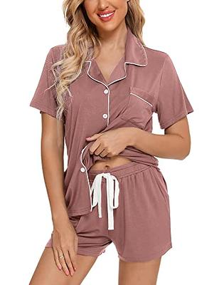 Anjue Women Pajamas Shorts Set Bridal Pajama for Bride Soft Pjs