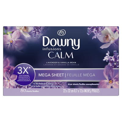 Downy Infusions Mega Dryer Sheets, CALM, Lavender, 80 Count - Yahoo Shopping