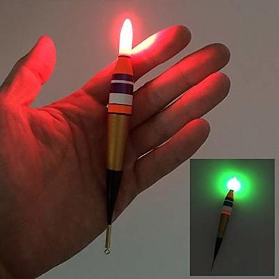 3.5oz Lighted Fishing Slip Bobbers EVA Green Red LED Light Up Fishing Float  with Battery, Yellow 