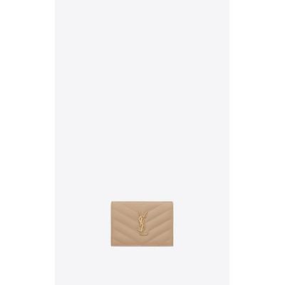 Shop Saint Laurent Monogram Matelass Leather Card Case