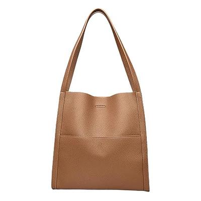 Brown Leather Shoulder Bag, Hobo Women Everyday Tote Leather Tote, Purse, Soft  Handbag For Women - Yahoo Shopping