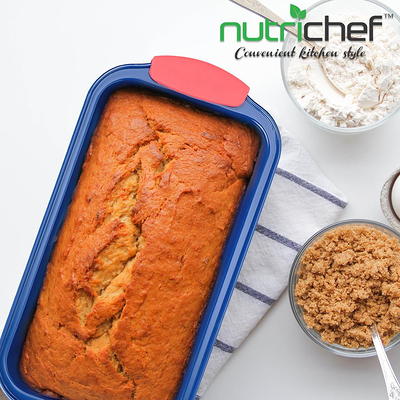 NutriChef Aluminum Non-Stick Round Fluted Cake Pan