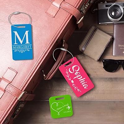 Custom Luggage Tag Personalized Engraved Acrylic Luggage Tags for Suitcases  Laser Etched Travel Bag Name Tags for Luggage with Wire Loop,2x2 - Yahoo  Shopping