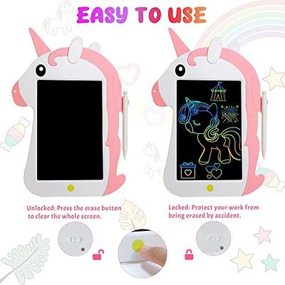 Unicorn LCD Writing Tablet Girls Toys, 8.5” Colorful Doodle