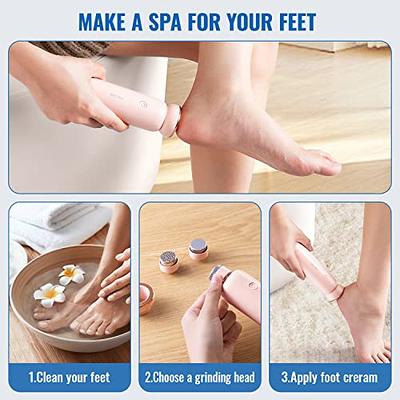 Electric Feet Callus Remover Kit: Rechargeable, Portable Pedicure