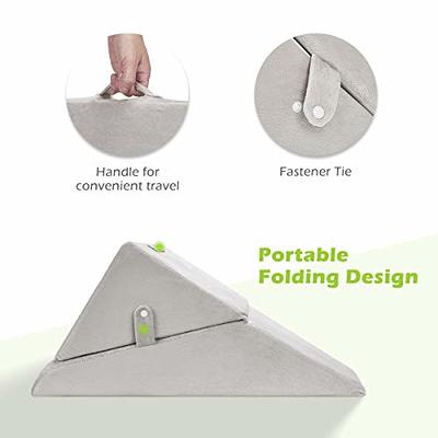 Bed Wedge Pillow - Folding Memory Foam Incline Cushion