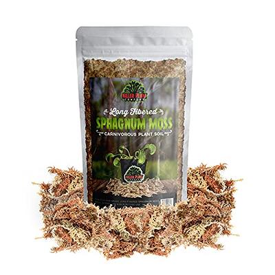 Pextian 10.5 oz Natural Sphagnum Moss, Dried Forest Moss for Orchid Moss Potting Mix Soil Medium Carnivorous Plant Moss for Potted Plants Succulent