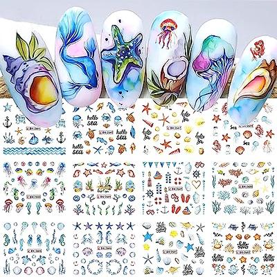 12 Sheet Flower Nail Art Stickers Water Transfer Nail Stickers of Nail Art  Spring Butterfly Nail Decals Watercolor Floral Acrylic Nail Supplies Design  for Women DIY Water Slider Manicure Decoration A3