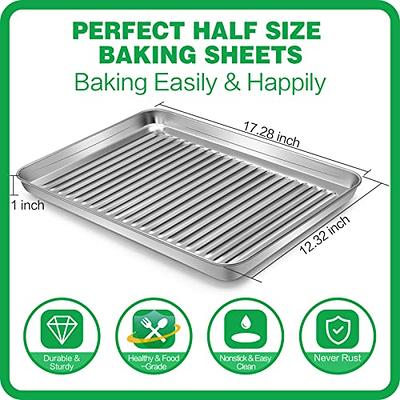 Nifty Set of 3 Non Stick Cookie and Baking Sheets, Small, Medium and Large, Silver