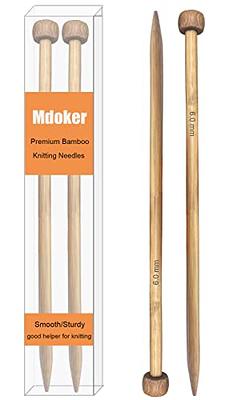 Mdoker Bamboo Knitting Needle Straight Single Pointed Sweater Knitting  Needles 13.8-inch Length for Handmade DIY Knitting Projects,Size US 10(6mm)  - Yahoo Shopping