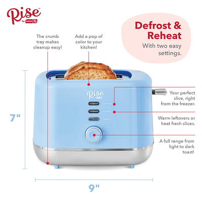 Mueller Retro Toaster 2 Slice with 7 Browning Levels and 3