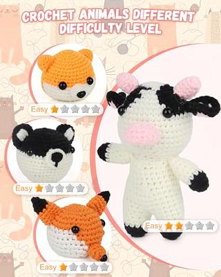 Crochet Kit for Beginners, 6PCS Crochet Animal Kit for Adults Kids, Crochet  Kits