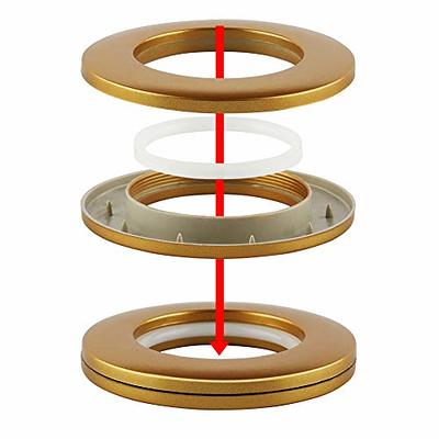 32 Pack Curtain Grommets,DeSS Inner Diameter 1-9/16(40mm) Curtain Eyelet  Rings Nanoscale Low Noise Roman Ring (Matt Gold)