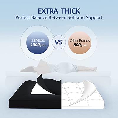 SINWEEK 3 Inch Gel Memory Foam Mattress Topper . XL Size for College Dorm,  Ventilated High Density