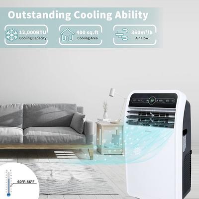 12,000 BTU Portable Air Conditioner with Dehumidifier and Remote