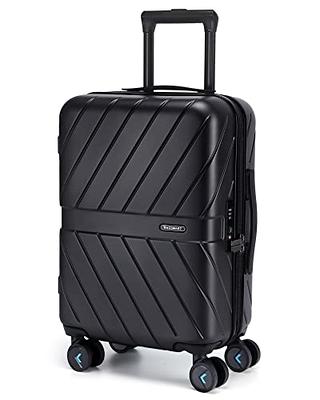 BAGSMART Carry On Luggage 22x14x9 Airline Approved,PC Hardside Suitcase,20  Inch Carryon Luggage with Spinner Wheels, Travel Luggage Hard Shell