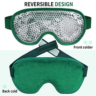 Cooling Eye Mask with Gel Bead, Reusable Cold Compress Ice Pack Sleeping  Eye Cooling Pads for After Eyelid Surgery, Puffiness, Puffy Eyes, Headache