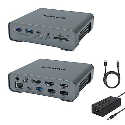 USB Docking Station Dual Monitor, GIISSMO 9-in-1 USB A 3.0 / USB C Docking  Station Triple Monitor with 2 HDMI,VGA, 10Gbps USB 3.1, Gigabit Ethernet