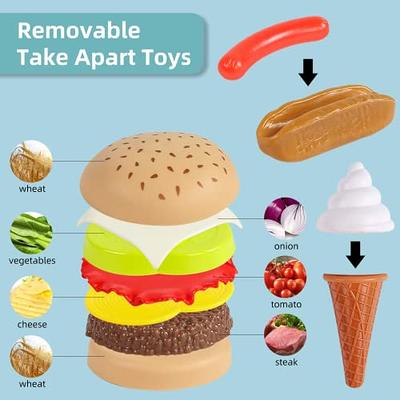 Toy Chef Bakery Pretend Playset with Toy Foods Plastic Food for Kids Childrens Birthday Gift