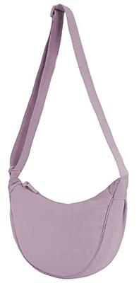 Lady Fashion Shoulder Bags Solid Half-moon Soft Crossbody Bag