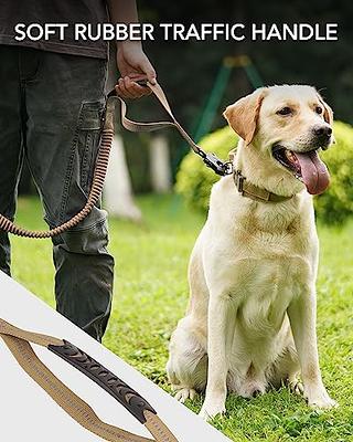 Joytale Tactical Dog Leash Heavy Duty,4-6FT Shock Absorbing Bungee Dog Leash  with 2 Padded Handle,Metal Carabiner Clip,Car Seatbelt,Strong No Pull Dog  Leash for Medium Large X-Large Dogs,Coyote Brown - Yahoo Shopping