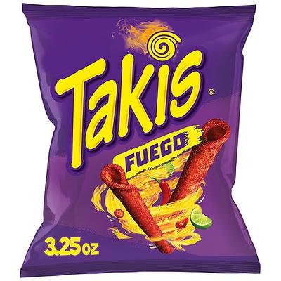 Takis Fuego Crisps 5.5 oz Sharing Size Can, Hot Chili Pepper & Lime Potato  Crisps