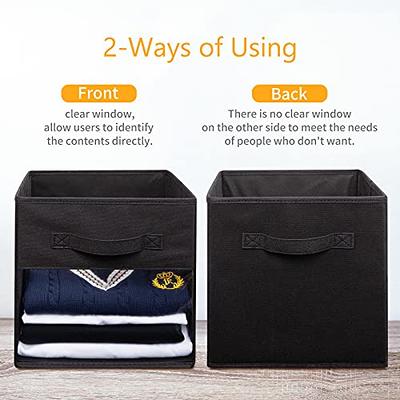 DIMJ Cube Storage Bins, 3 Pcs 11 Foldable Fabric Storage Bin