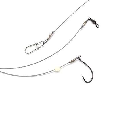 Fishing Hook Rigs with 49 Strands Steel Leaders-Saltwater Surf