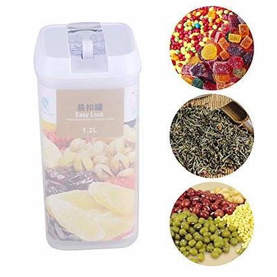 Cereal Containers Storage Set, Airtight Food Storage Container with Lid  4L/135.2oz,4PCS BPA-FREE Plastic Pantry Organization Canisters for Rice  Cereal Flour Sugar Dry Food in Kitchen