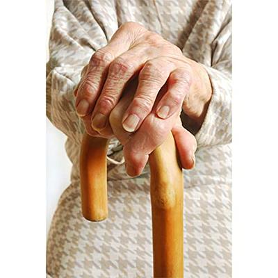 Carex Wooden Walking Cane - Round Handle Wood Cane With Natural Ash Finish  and Rubber Tip - Traditional Style Walking Stick for Men and Women, 36 Inch